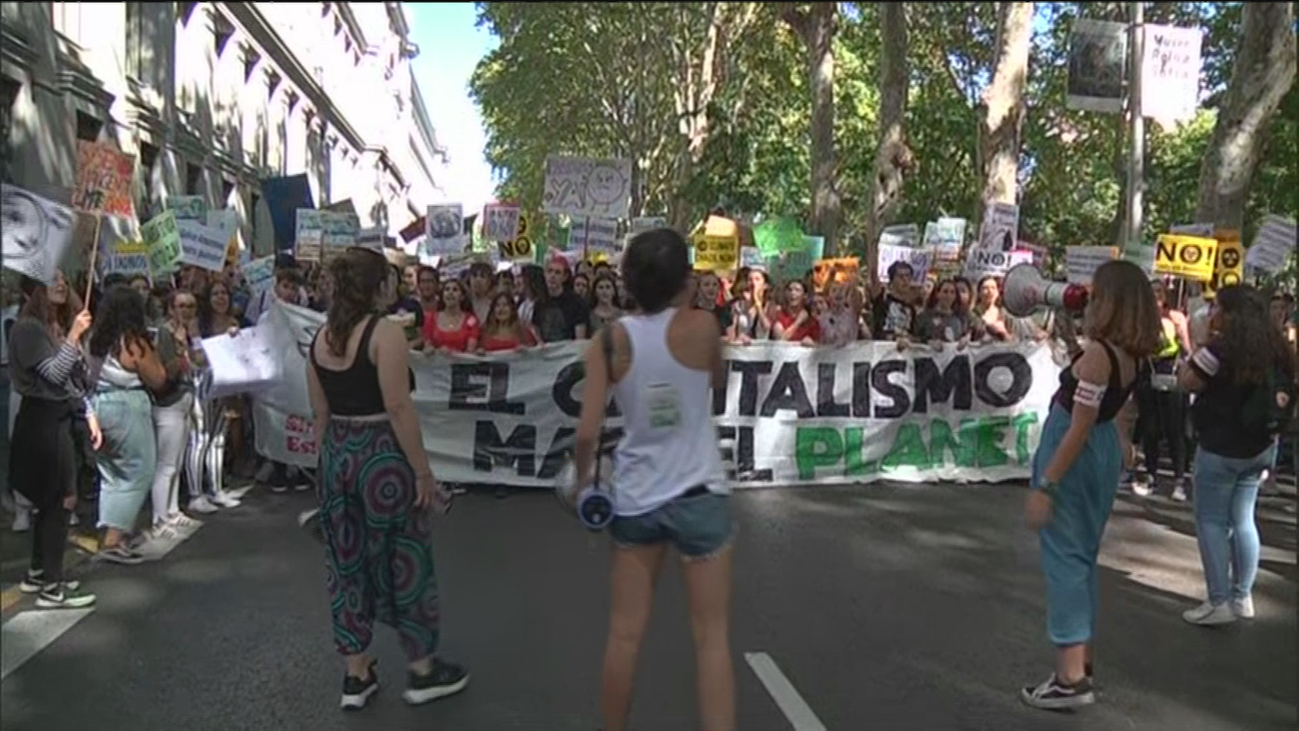 Actos de protesta en Madrid para pedir una ley de cambio climático