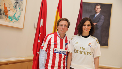 Ayuso vaticina la victoria del Real Madrid y Almeida del Atlético en el derbi