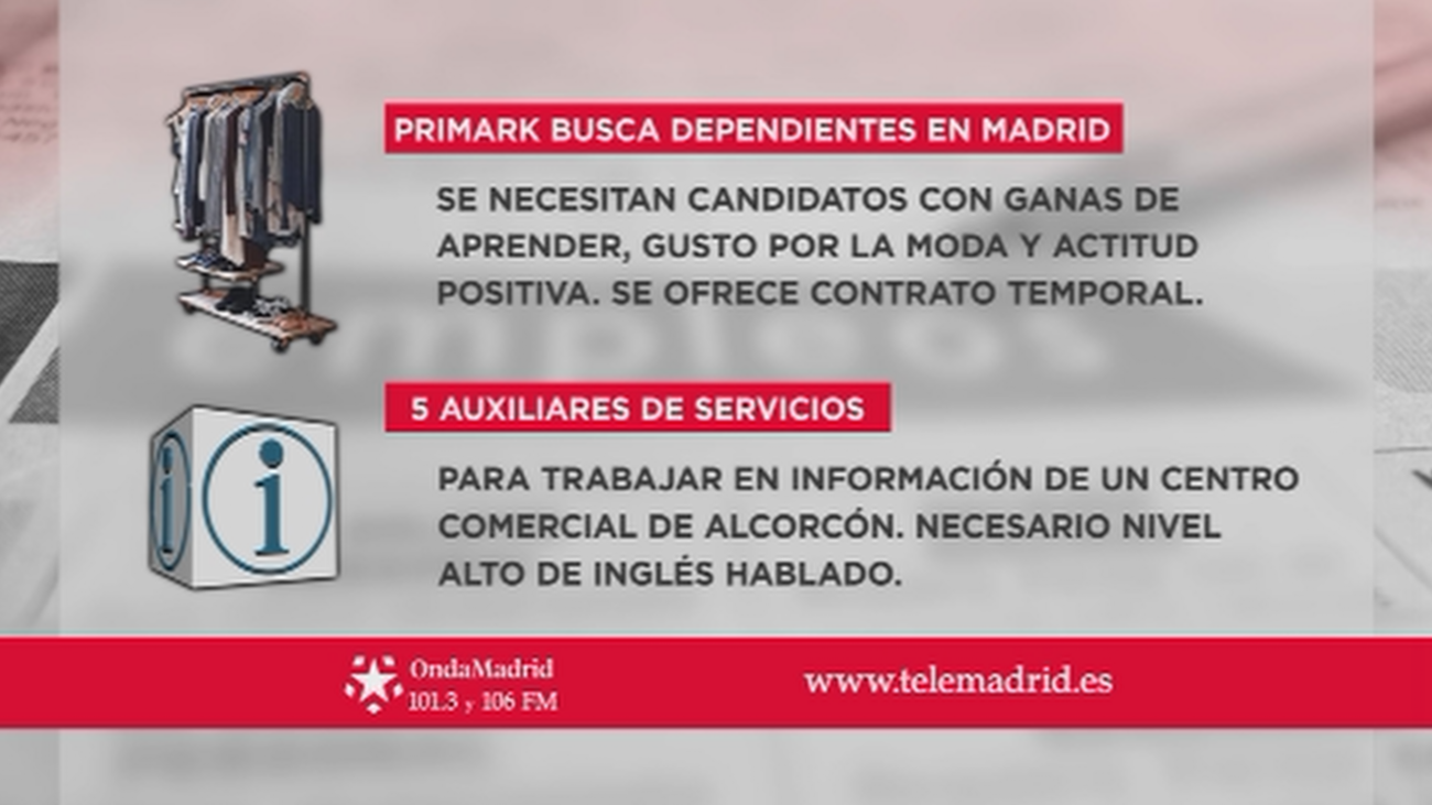 Primark busca dependientes para trabajar en Madrid