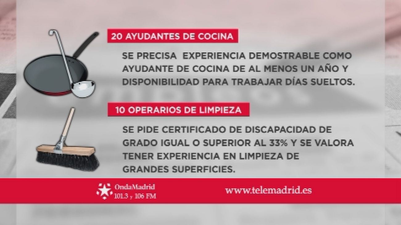 Se busca personal de limpieza para trabajar en Pinto