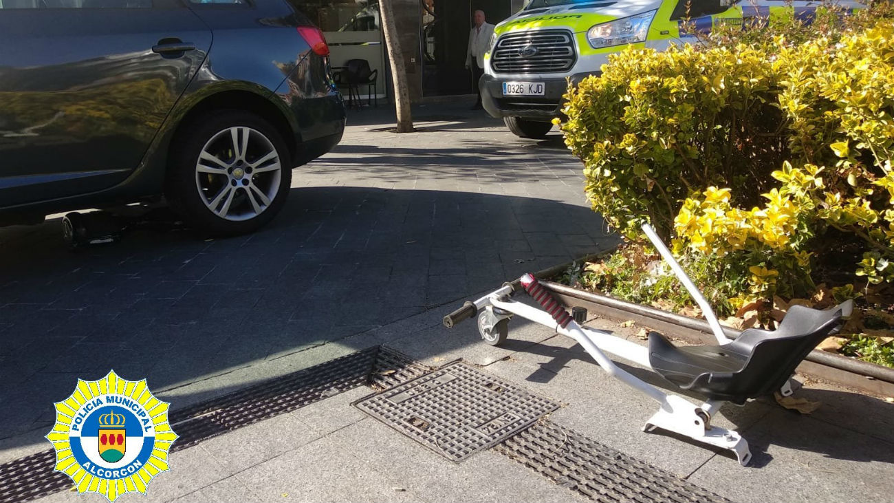 Niño atropellado con un patinete