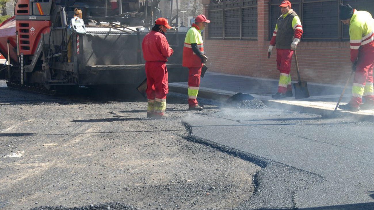 Operación asfalto en Valdemoro