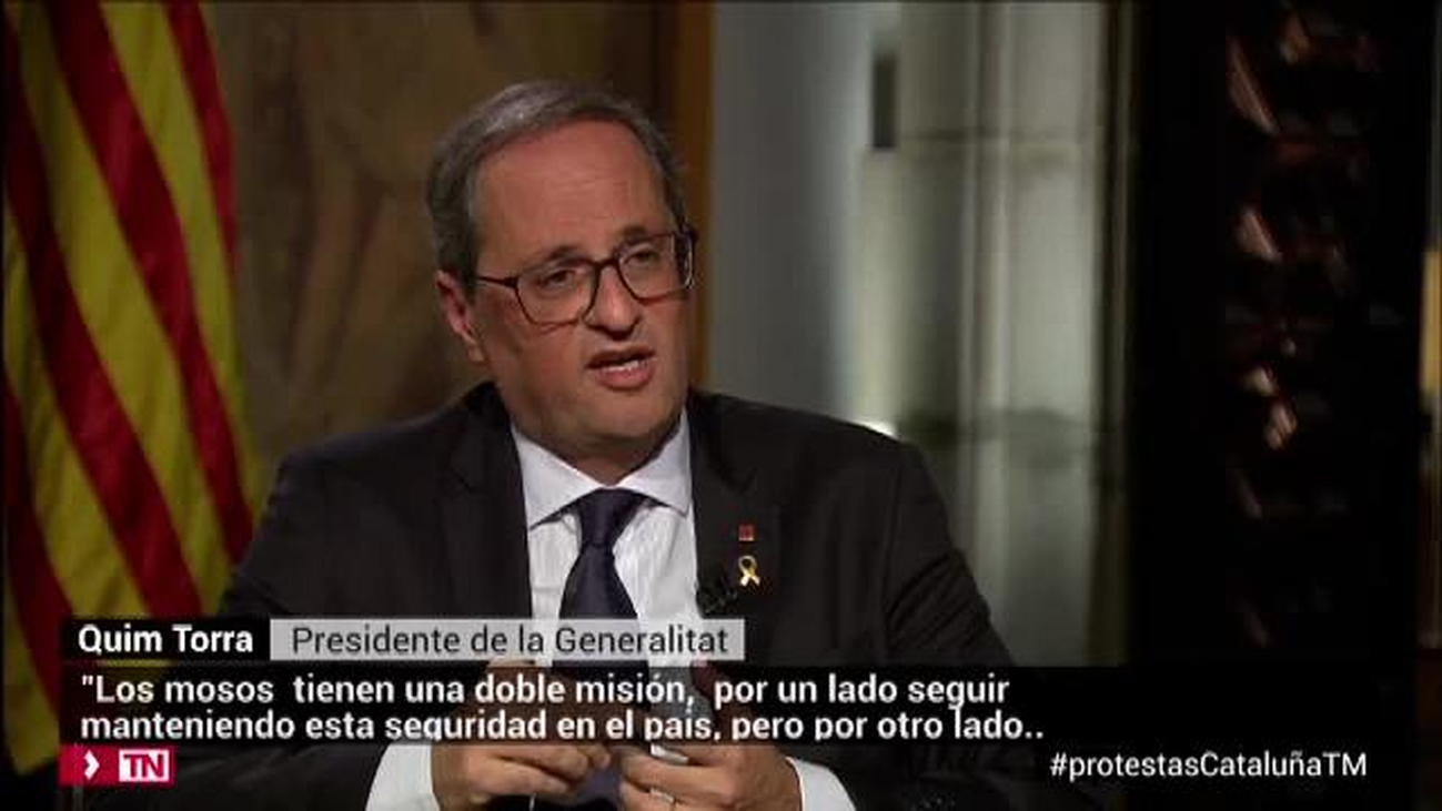 Torra: "Combatiré que se quiera criminalizar también la desobediencia civil"