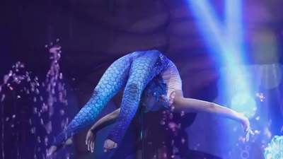 Convierten una piscina de 24.000 litros en una pista de circo en Canillas