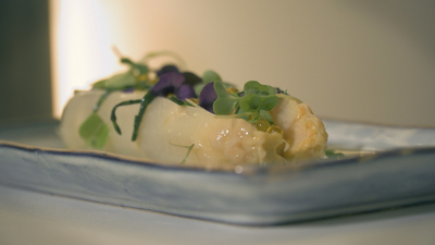 Espárragos trigueros con hummus