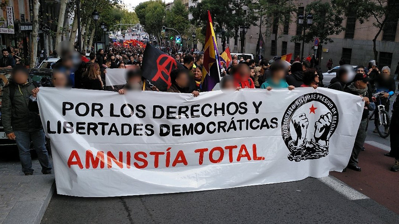 Manifestación convocada en Madrid tras la sentencia del juicio del Procés