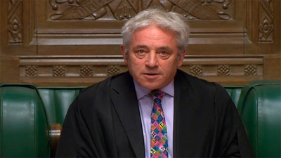 El presidente del Parlamento impide que se vote este lunes el acuerdo del Brexit