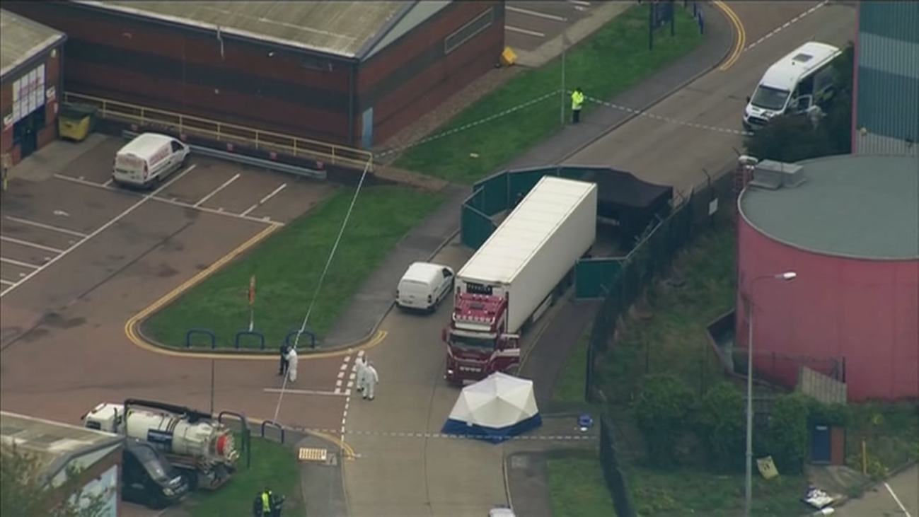 El camión hallado en Reino Unido con 39 cadáveres procedía de Bélgica, según la policía