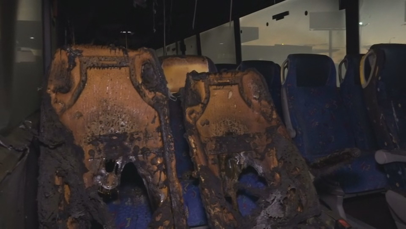 Rocían con ácido y destrozan varios autobuses en Torrejón de Ardoz