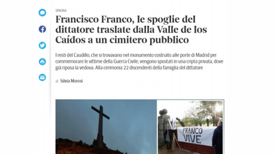 Amplio despliegue de los medios internacionales a la exhumación de Franco