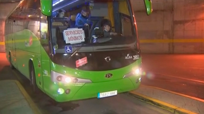 Ataques a los autobuses interurbanos en huelga de la sierra de Madrid