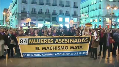 Concentración en la Puerta del Sol contra la violencia machista