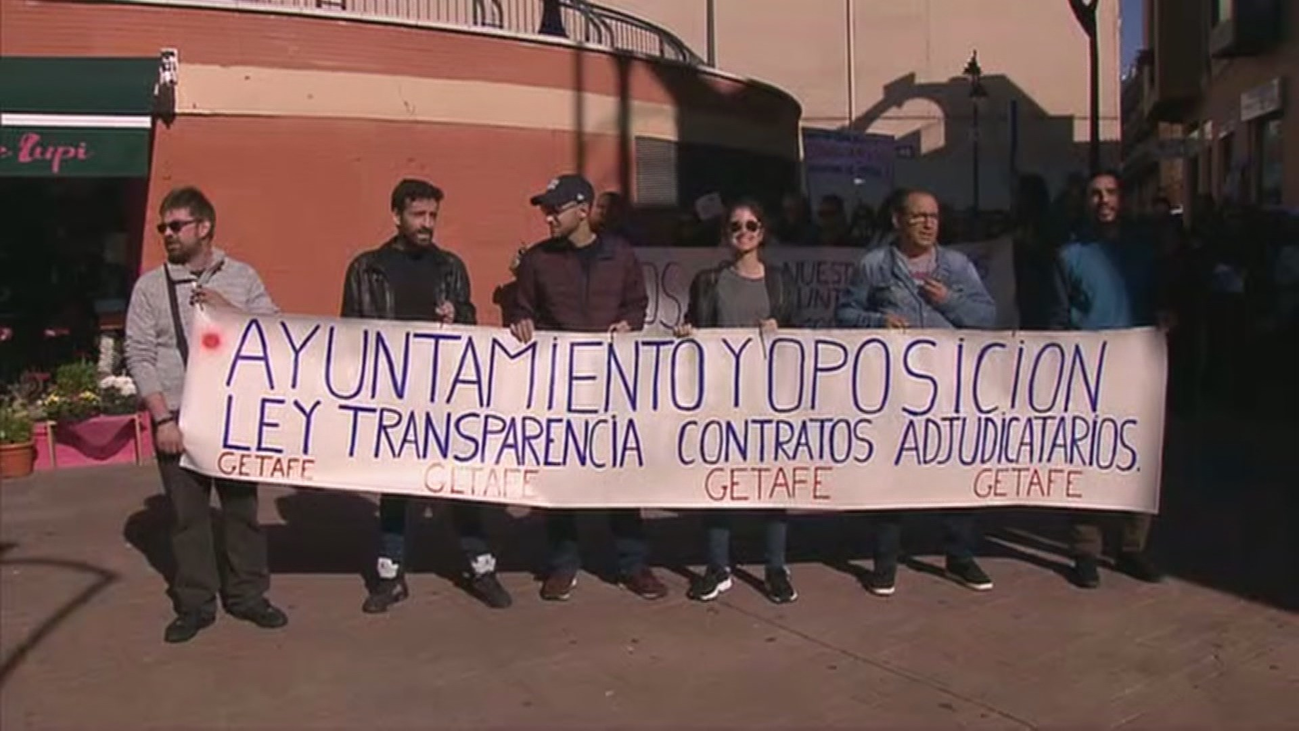 Protestan en Getafe para que el Ayuntamiento retome la construcción de sus pisos