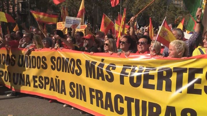 Manifestación contra el 'proces' independentistas en Barcelona