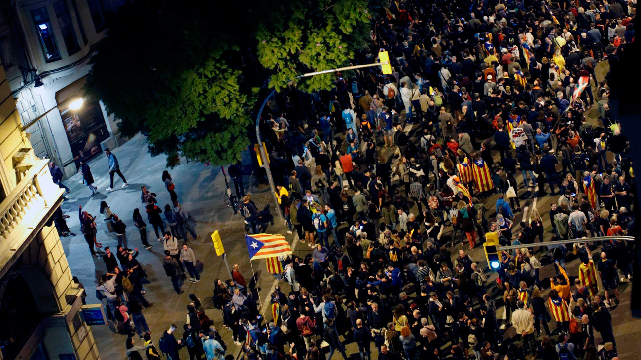 Los disturbios volvieron al centro de Barcelona tras una semana de calma
