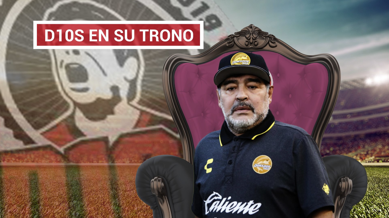 Newell's le pone un trono a Maradona como banquillo
