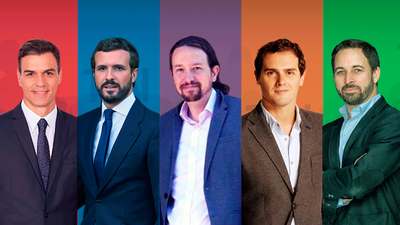 Cinco candidatos a por el voto de 2 millones de indecisos