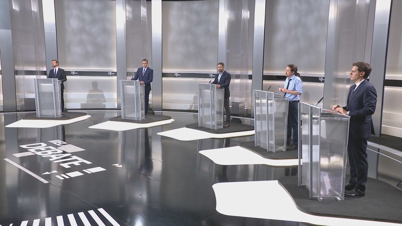 Momento del debate electoral del 4-N