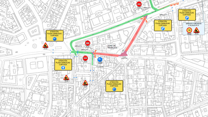 Cortes de tráfico Fase 1