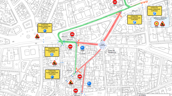 Cortes de tráfico Fase 1