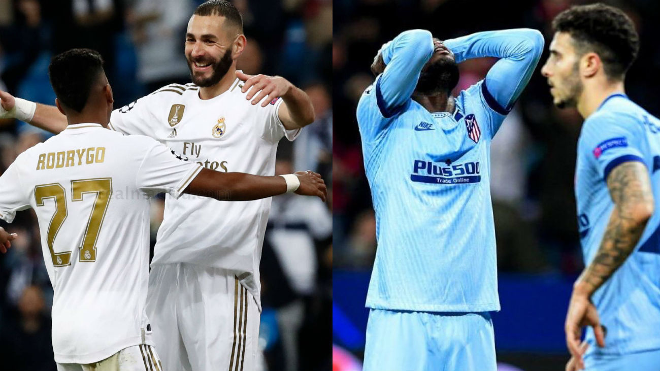 Cara y cruz para el Real Madrid y Atlético en la Champions