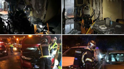 Los bomberos de Fuenlabrada se multiplican entre incendios y accidentes
