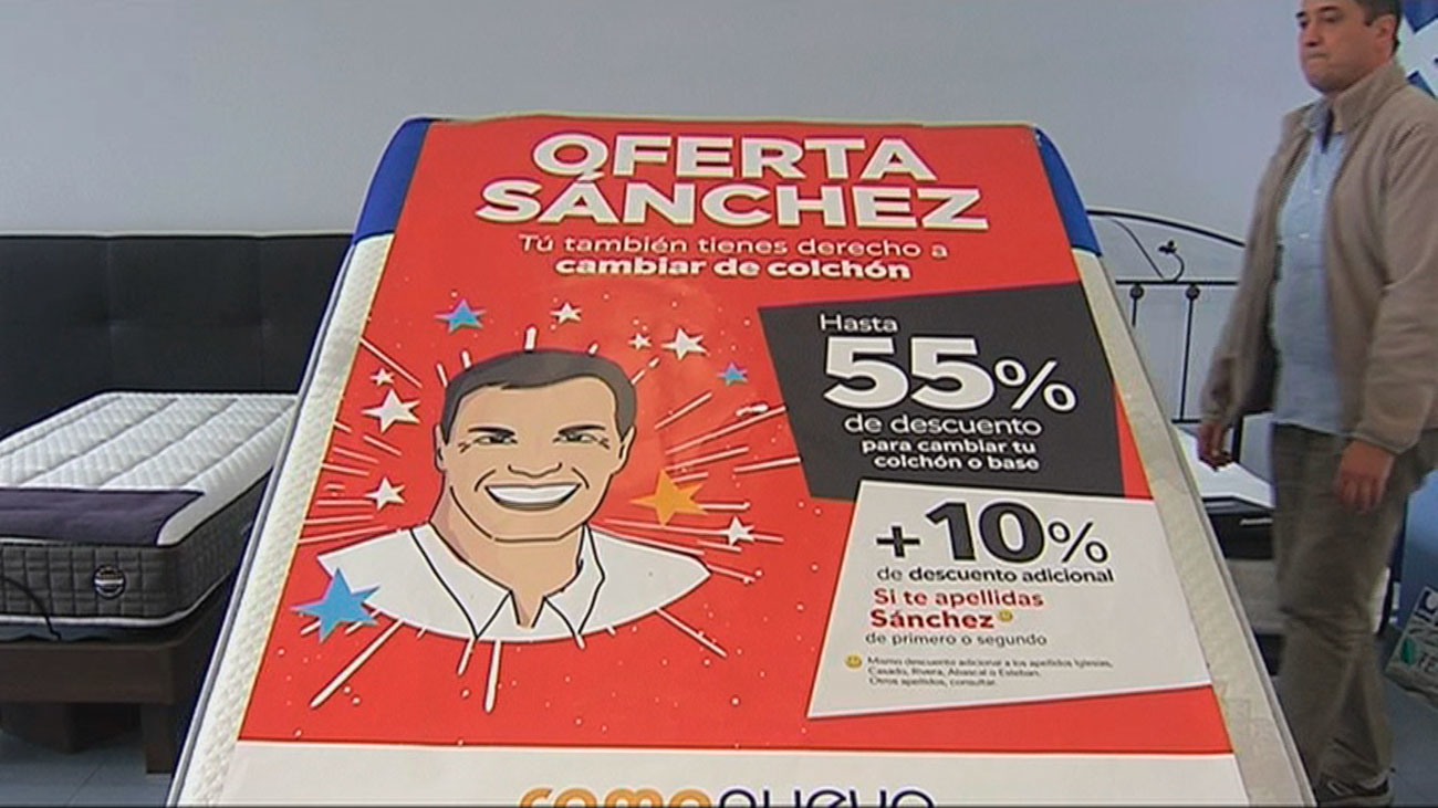 Si te apellidas Casado, Sánchez, Rivera, Iglesias o Abascal... tienes descuento en tu colchón