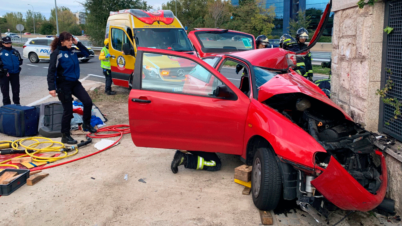 Accidente en la calle Gutiérrez Canales