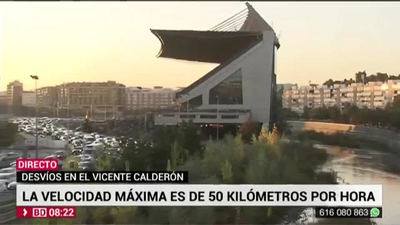 Los cinco carriles de la M-30 cruzan ya por el Calderón