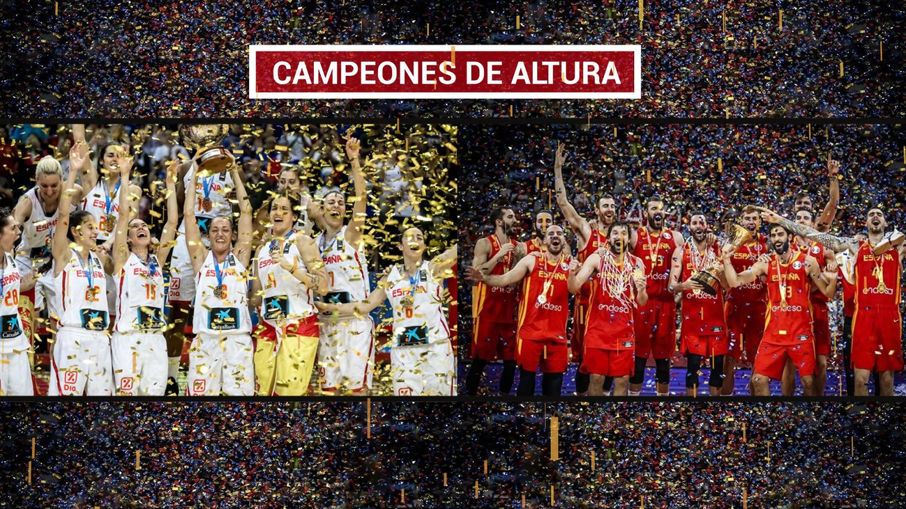 Homenaje a los campeones del mundo y a las campeonas de Europa