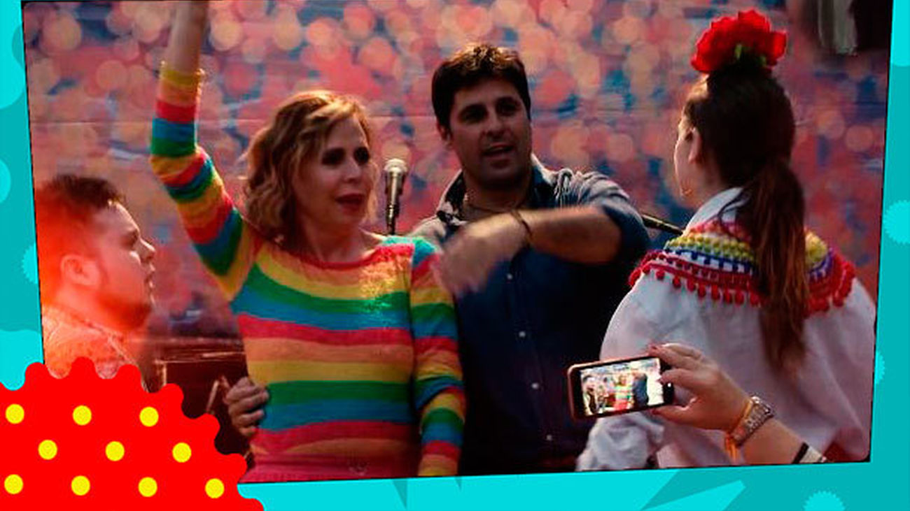 Ágatha Ruiz intenta bailar unas sevillanas junto a Fran Rivera