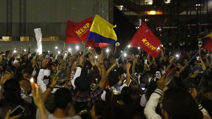 Distubios en Bogotá / EFE