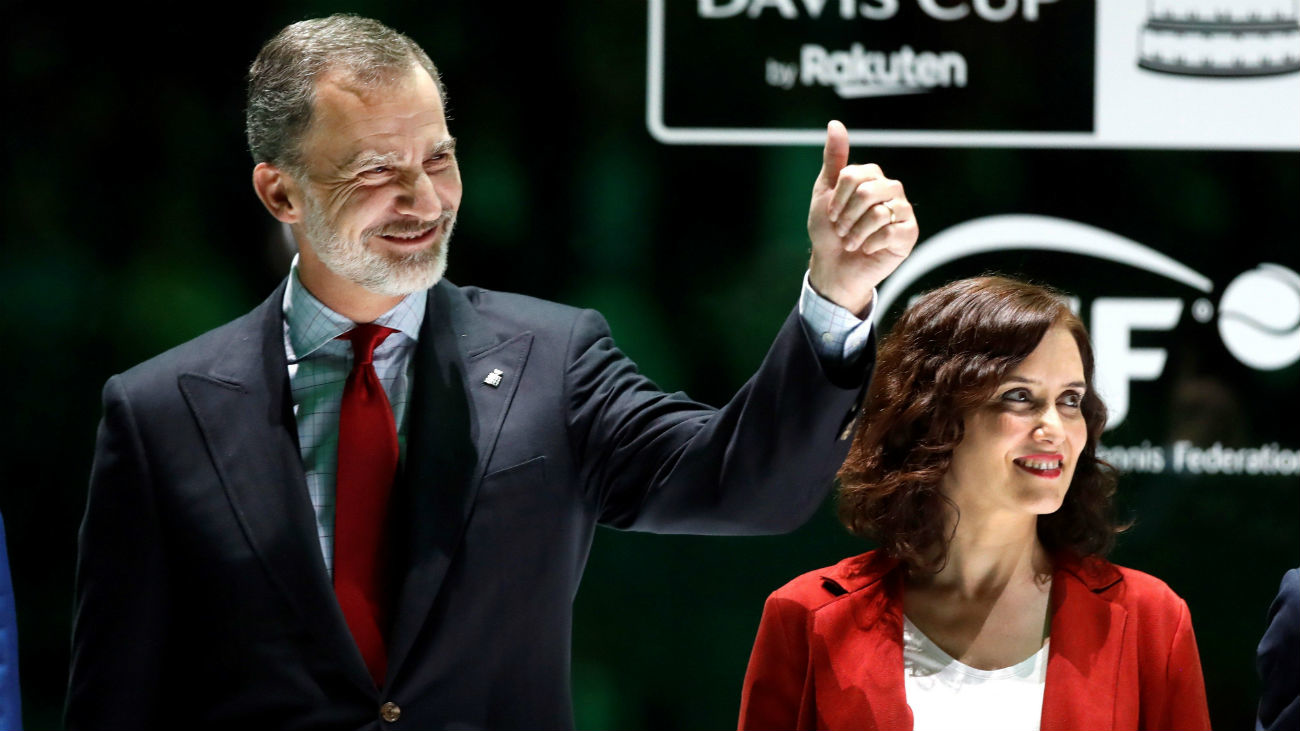 Díaz Ayuso asiste a la final de la Copa  Davis presidida por el Rey