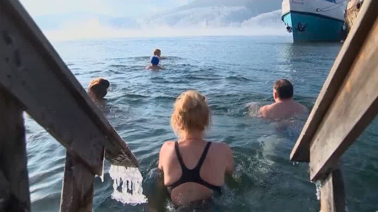 Un baño antes de que quede congelado