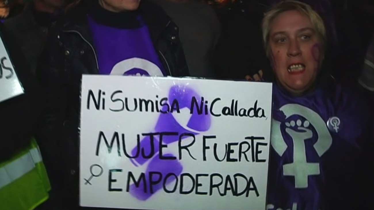 Manifestación en  Madrid contra la violencia machista