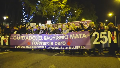 Miles de personas marchan en Madrid contra la violencia de género