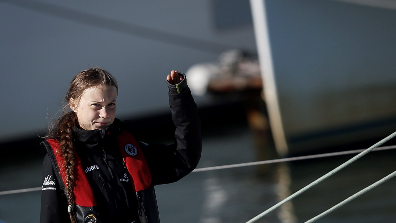 La activista sueca Greta Thunberg llega a Lisboa