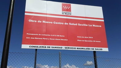 Madrid  inicia la construcción de tres centros de salud en Alcorcón, Navalcarnero y Sevilla la Nueva