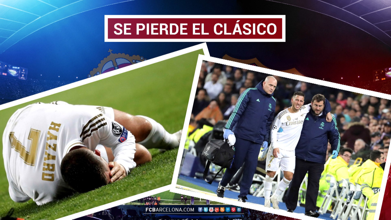 Hazard se queda sin clásico por una microfisura en el tobillo derecho