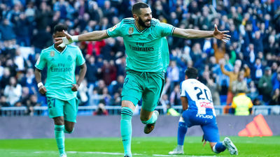 2-0. El Real Madrid gana al Espanyol con goles de Benzema y Varane