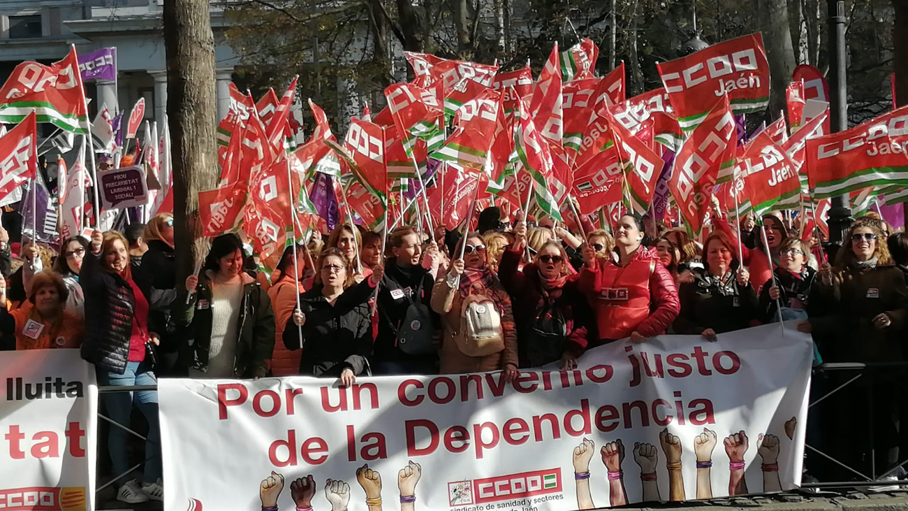 Empleados del sector de la dependencia exigen mejores condiciones laborales