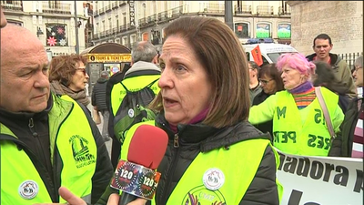 Pensionistas madrileños se concentran en la Puerta del Sol por "unas pensiones públicas y dignas"
