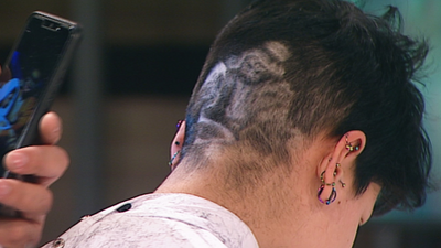 Córtate el pelo con la forma de un portal de belén