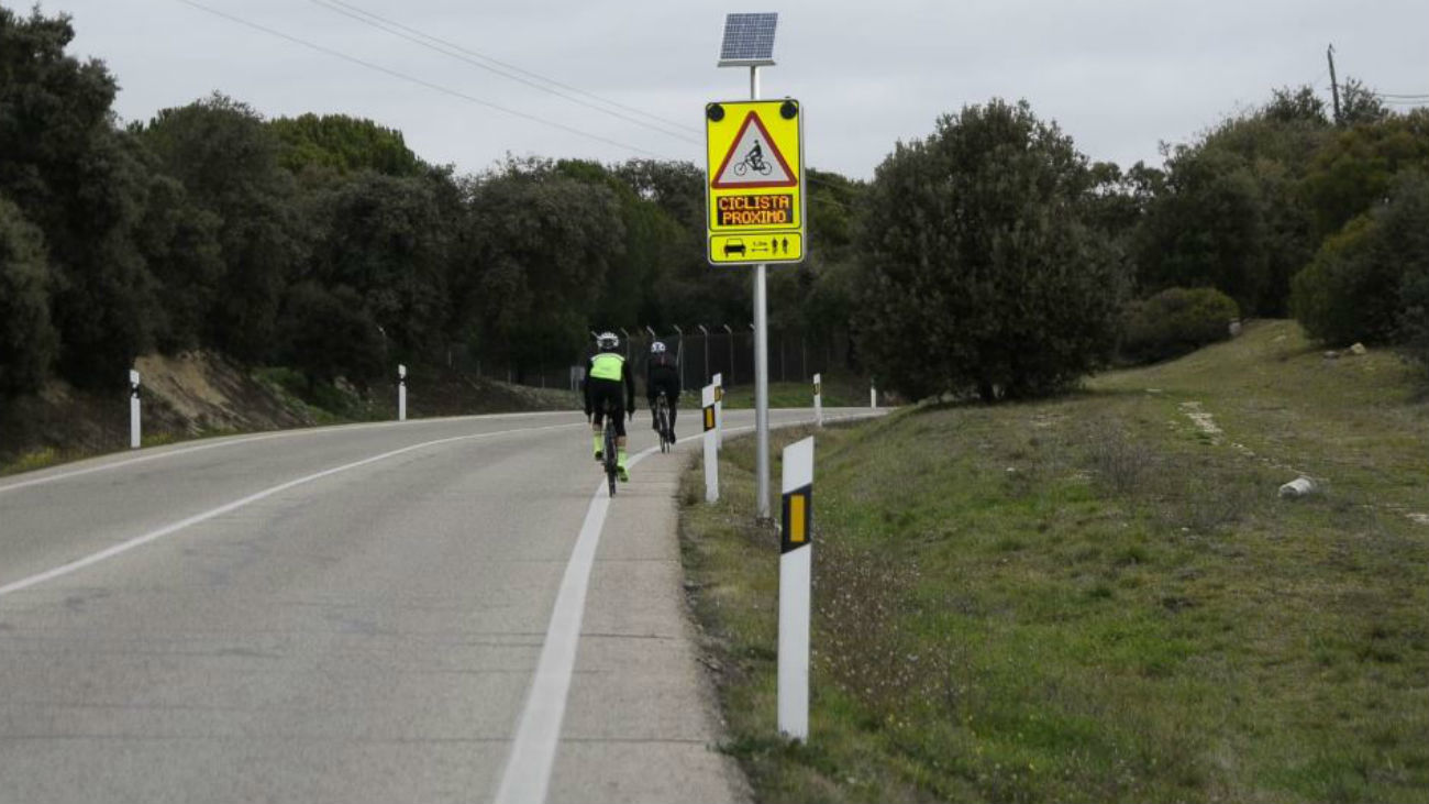 Señales luminosas para avisar de la circulación de ciclistas