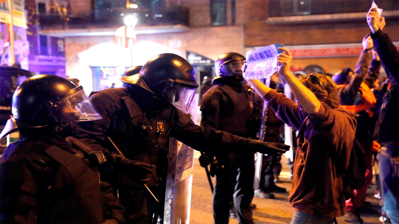 El Barcelona canalizó la salida para evitar los disturbios