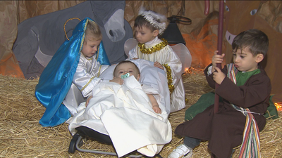 Un belén viviente en Móstoles de cero a tres años