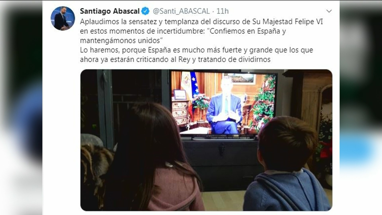 Reacciones políticas al mensaje de Felipe VI