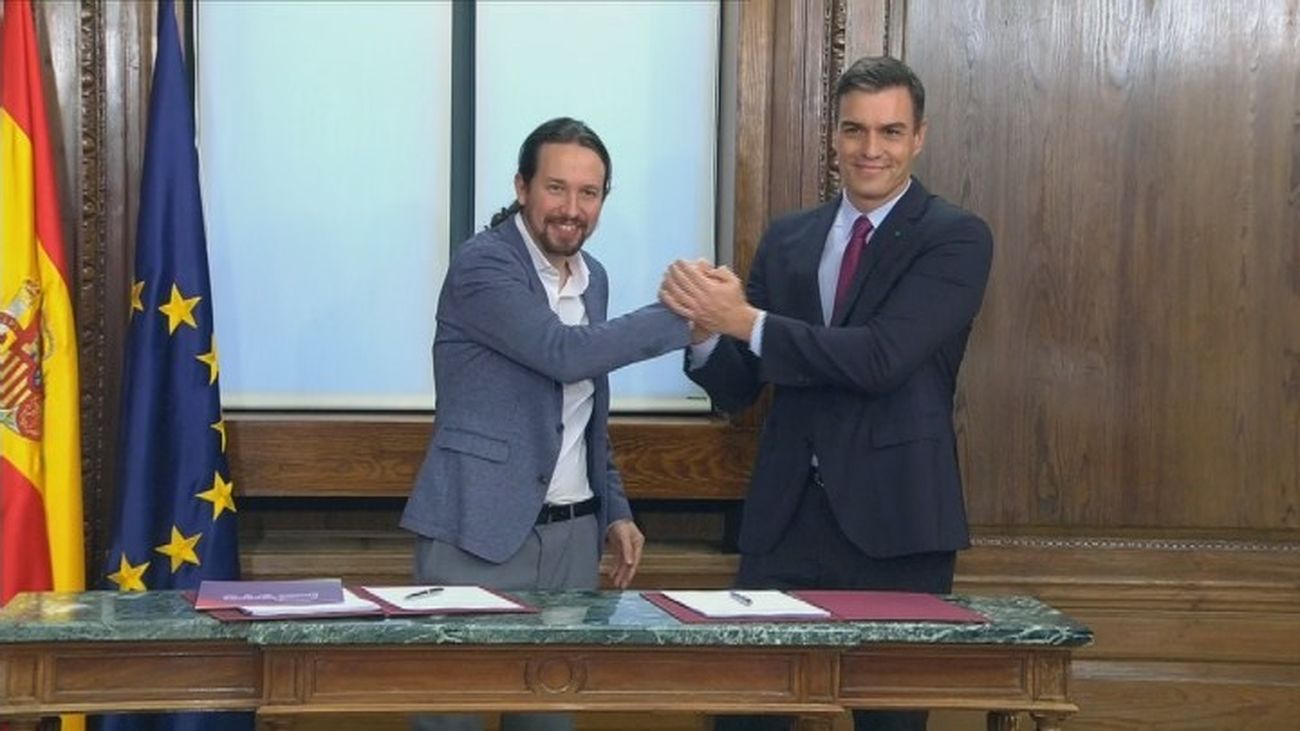 Pablo Iglesias y Pedro Sánchez