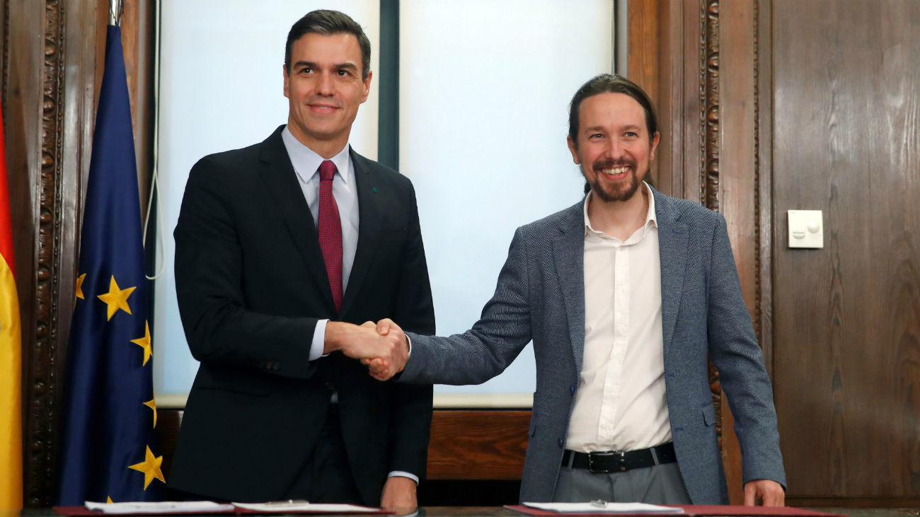 Pedro Sánchez y Pablo Iglesias presentan su programa de Gobierno