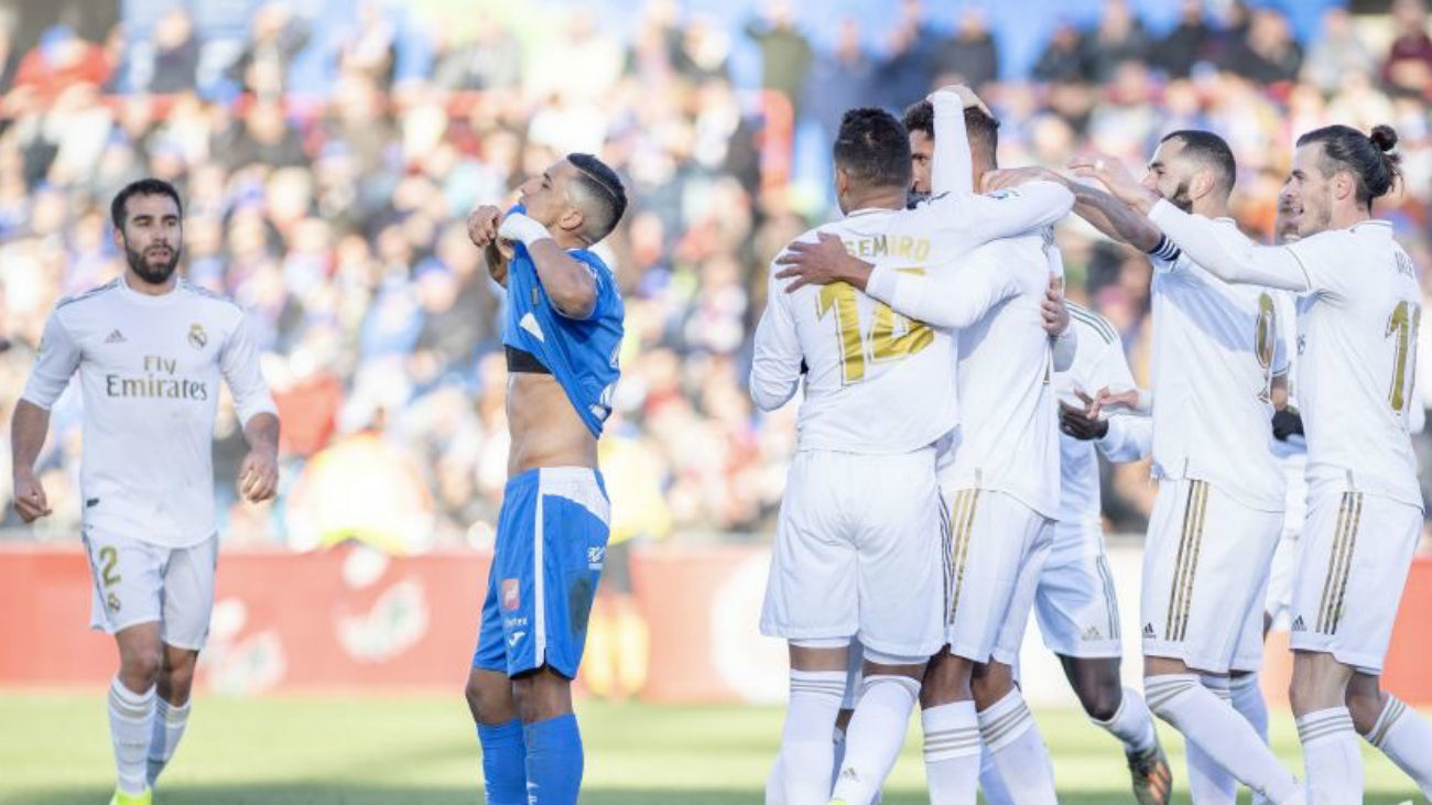 0-3. El Real Madrid gana a un incómodo Getafe